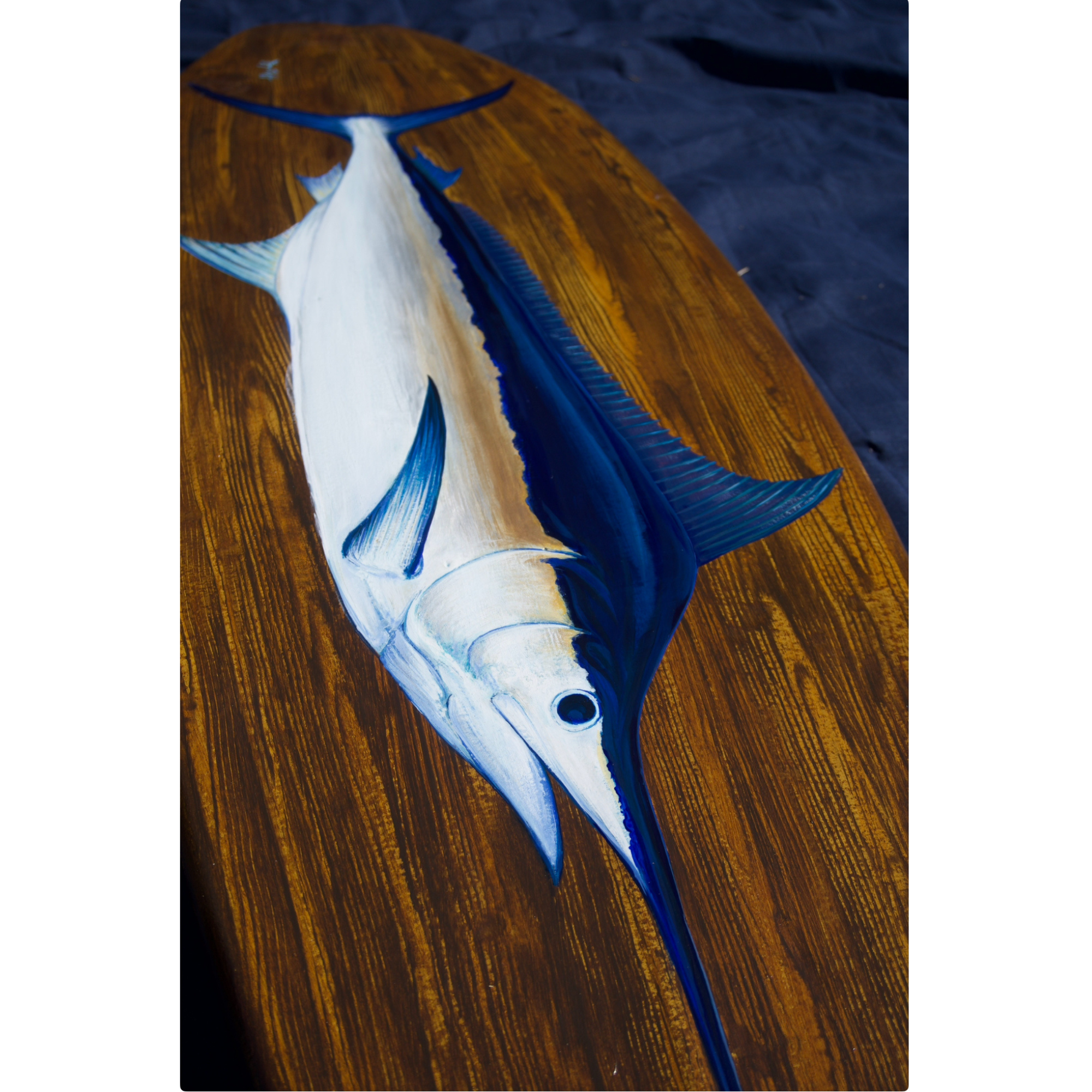 Original Blue Marlin Faux Teak Surfboard, No.1, 2026 