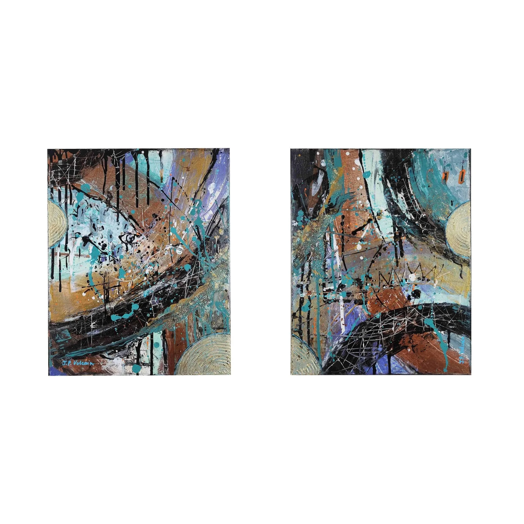 Sable Bleu | Diptych - 16×20 in each (32×20 in total)