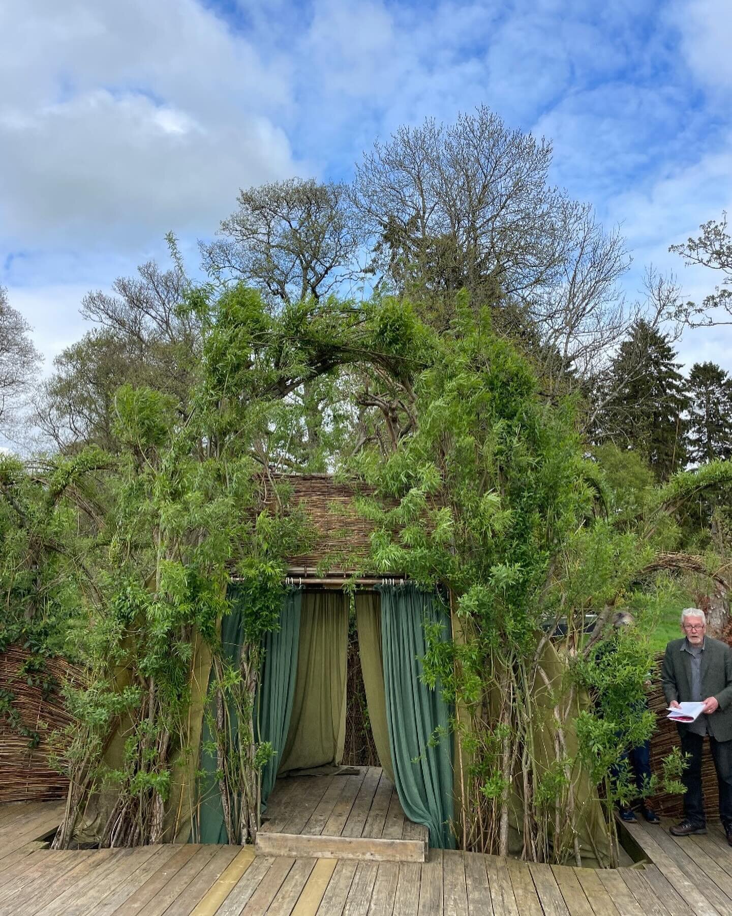 Do you ever sit in the Willow Globe and just revel in the beautiful structure that was planted 18 years ago? Every winter we prune, weave, and tie-in the vigorous growth from the previous season in readiness for the new one, and part of that includes