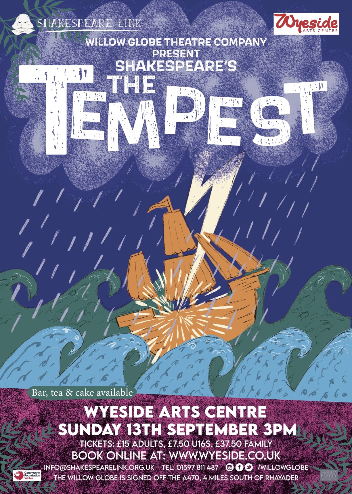 The Tempest - Willow Globe Theatre Company at Wyeside Arts centre