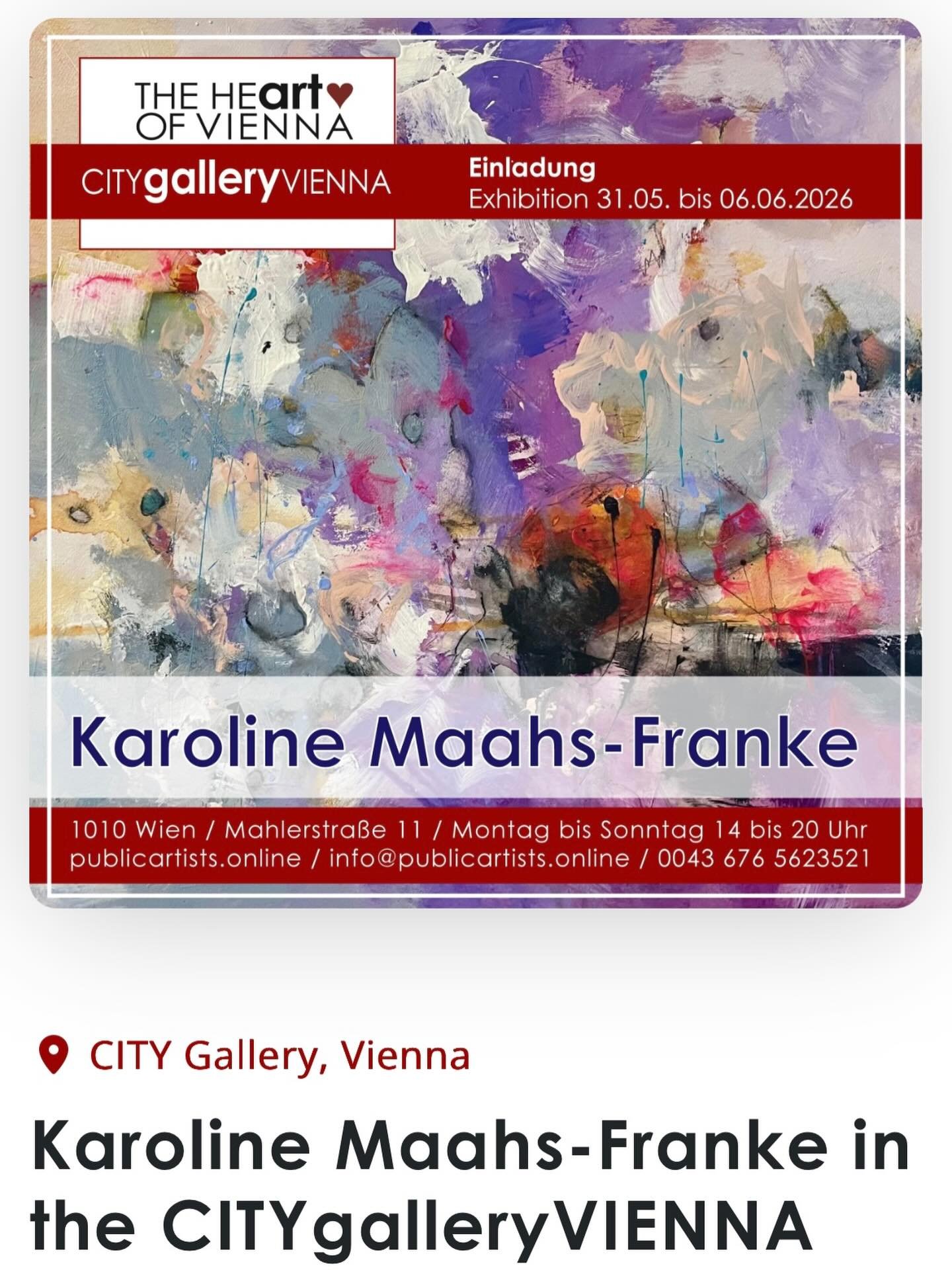 💥 NEW SHOW💥

Nach Monaten im Atelier freue ich mich, ein paar meiner neuesten Arbeiten erstmals in Wien zu pr&auml;sentieren. 
Die gezeigten Arbeiten bewegen sich zwischen Intuition und Experiment und sind eine Sammlung von Momenten, Gedanken und E