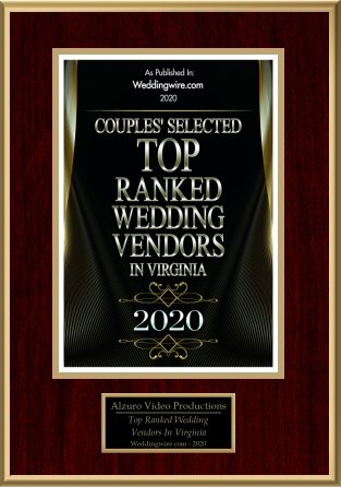 Alzuro Video Productions - WeddingWire Top Ranked Wedding VendorsAward