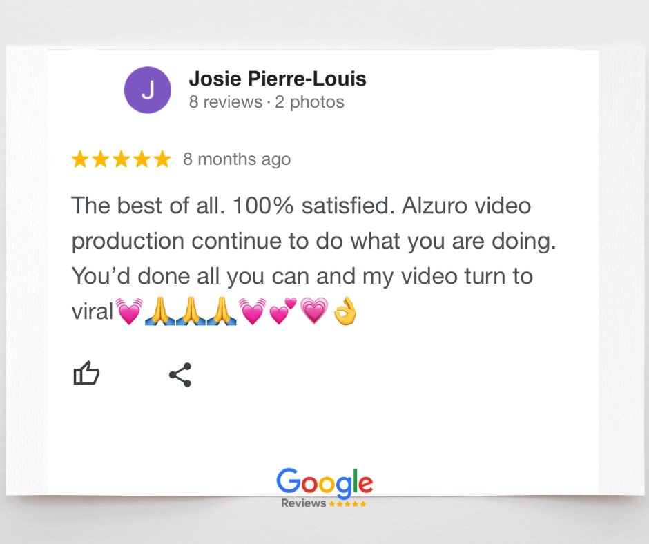 Alzuro Video Productions - 5 Star Review