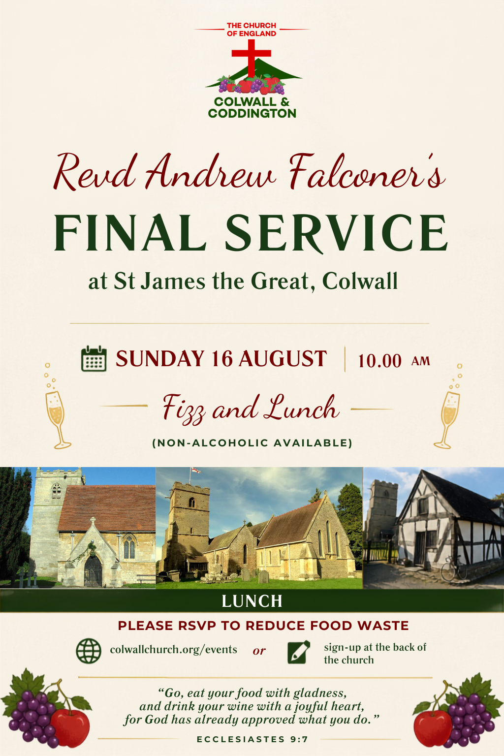 Andrew Falconer's Final Service and Lunch