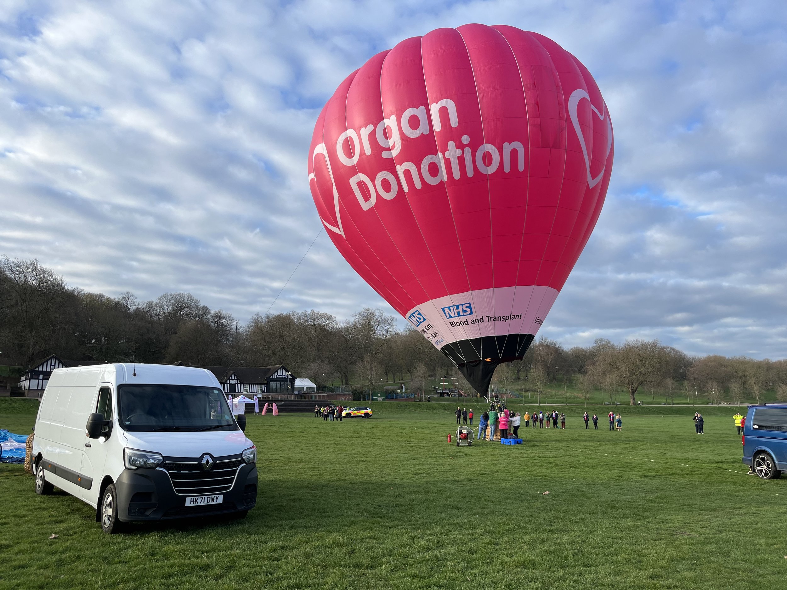 Hot air Balloon advertising with Organ Donation