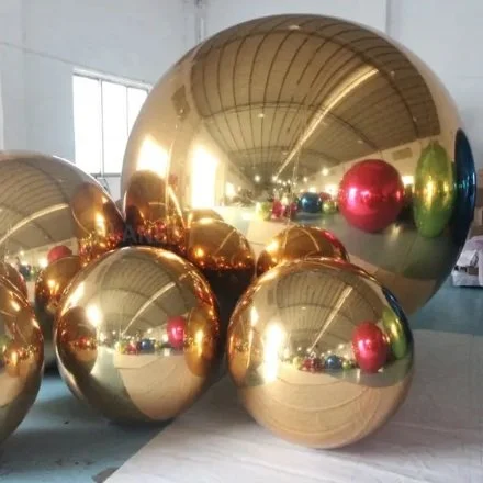 Inflatable Gold Mirror Balls 1m