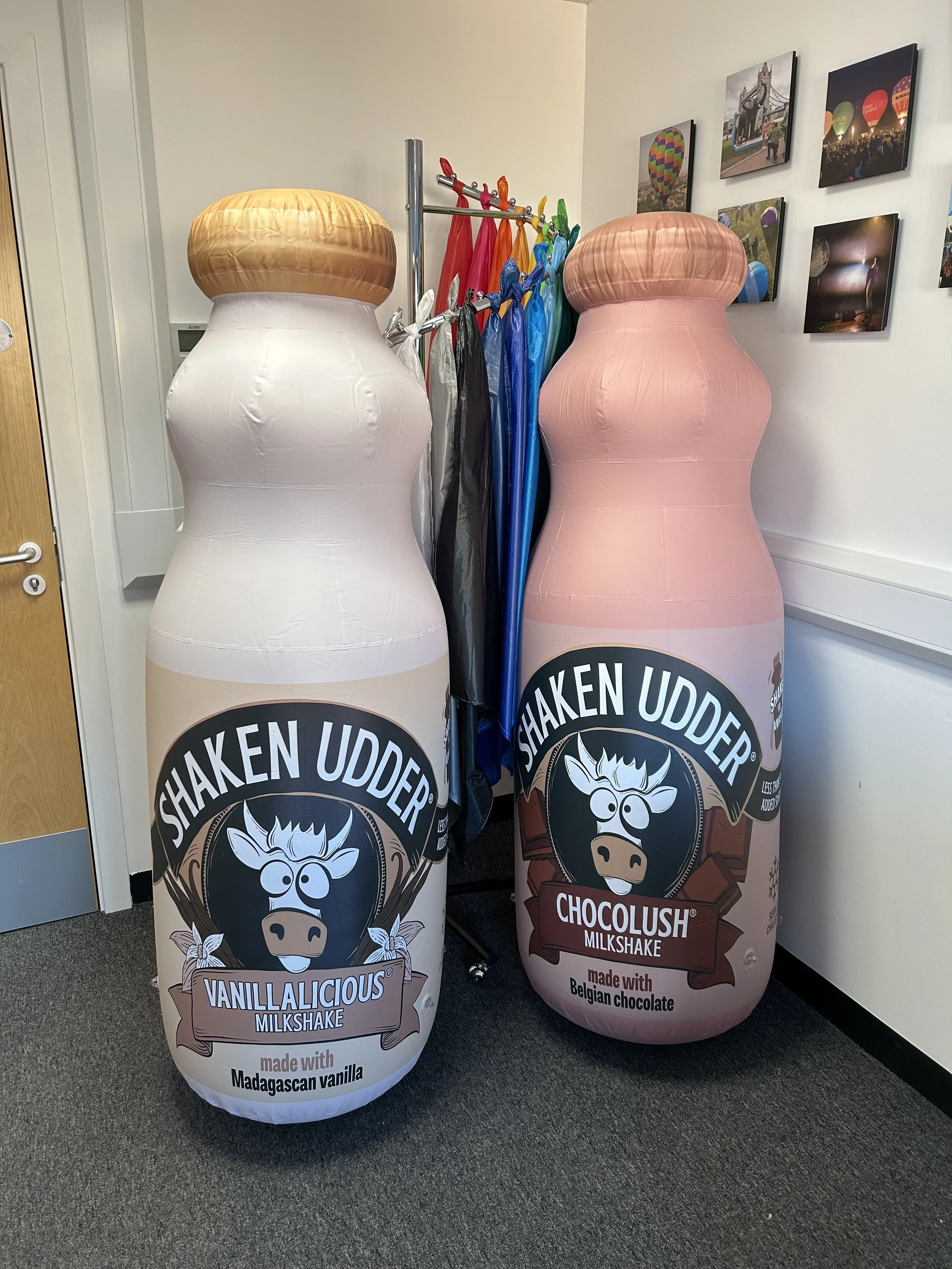 Giant Milkshake inflatables for Shaken Udder