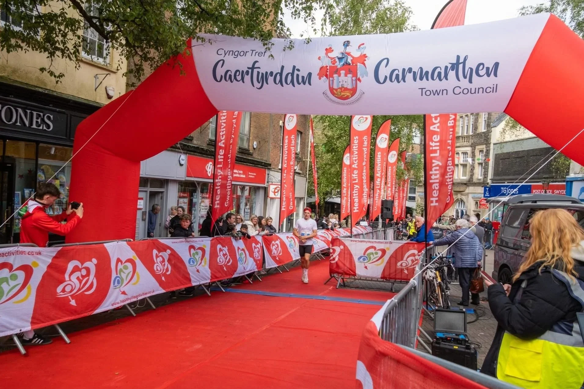 Carmarthen Town Council Inflatable Arch for local events.
