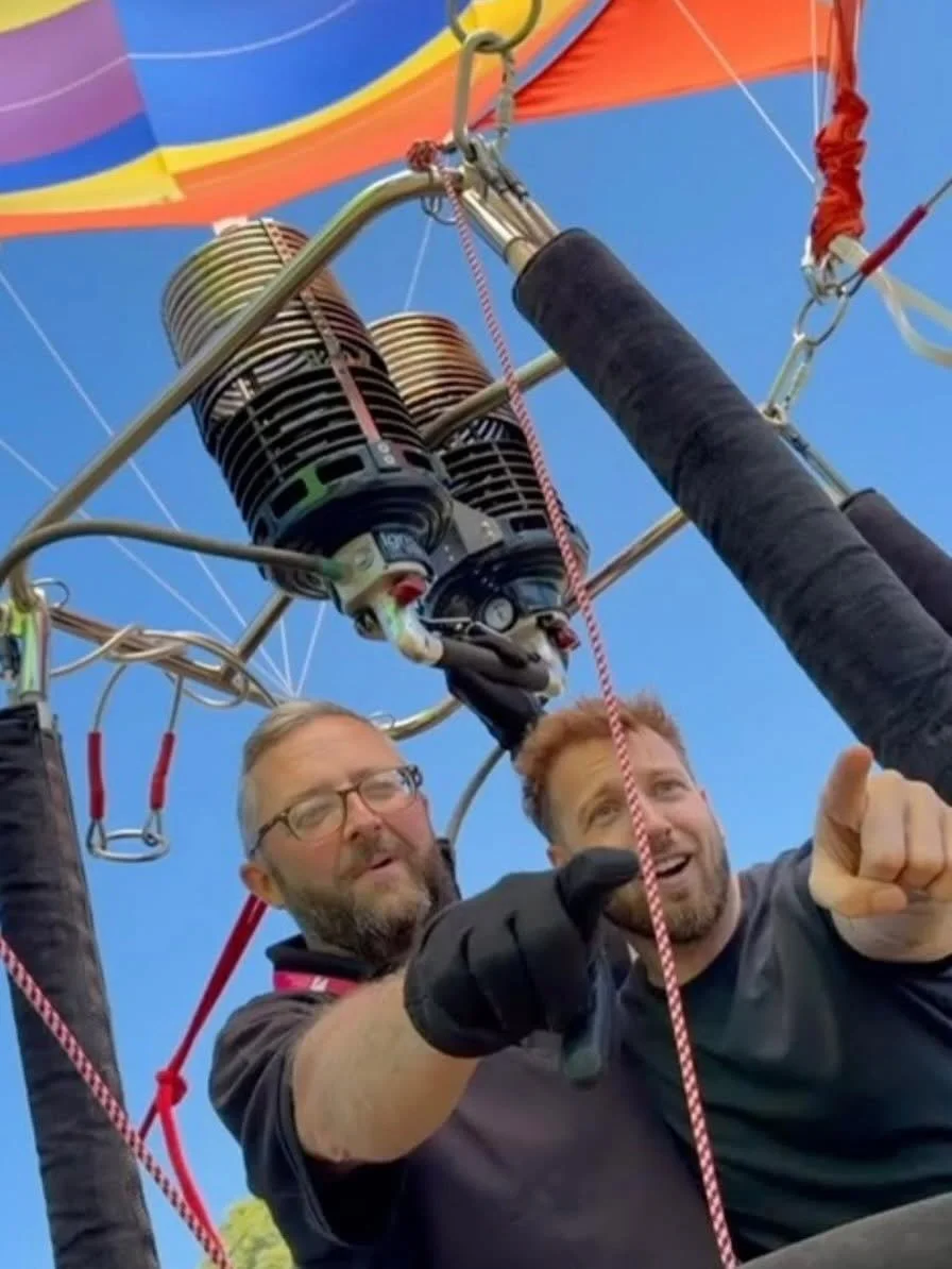 Influencer and advertising hot air balloon