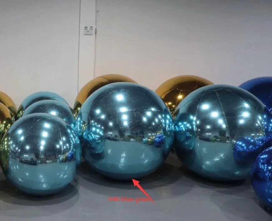 Inflatable Teal or Turquoise Mirror Balls