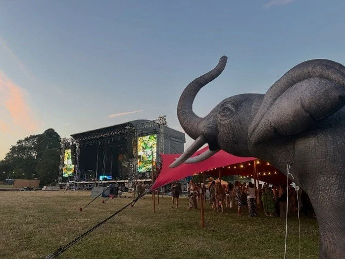 Inflatable elephant at event / party