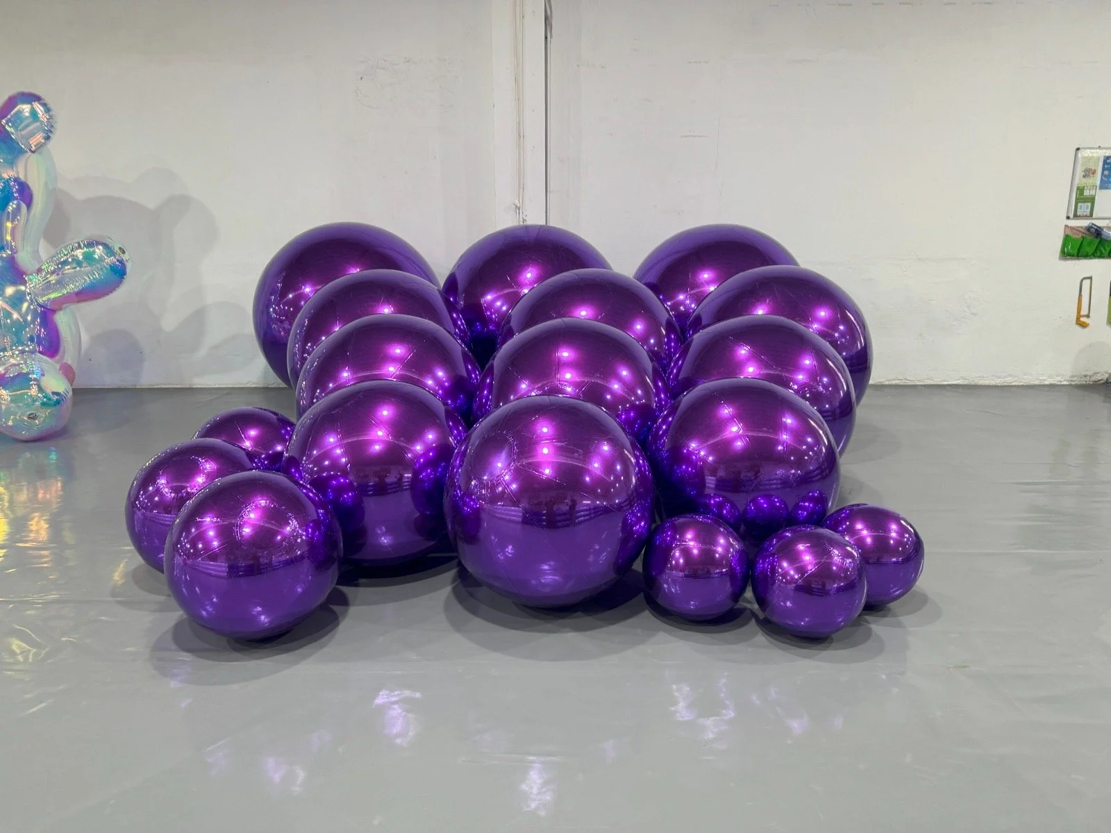 Inflatable Purple Mirror Balls