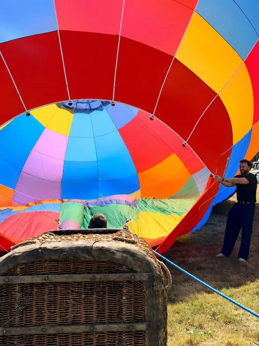 Influencer and advertising hot air balloon