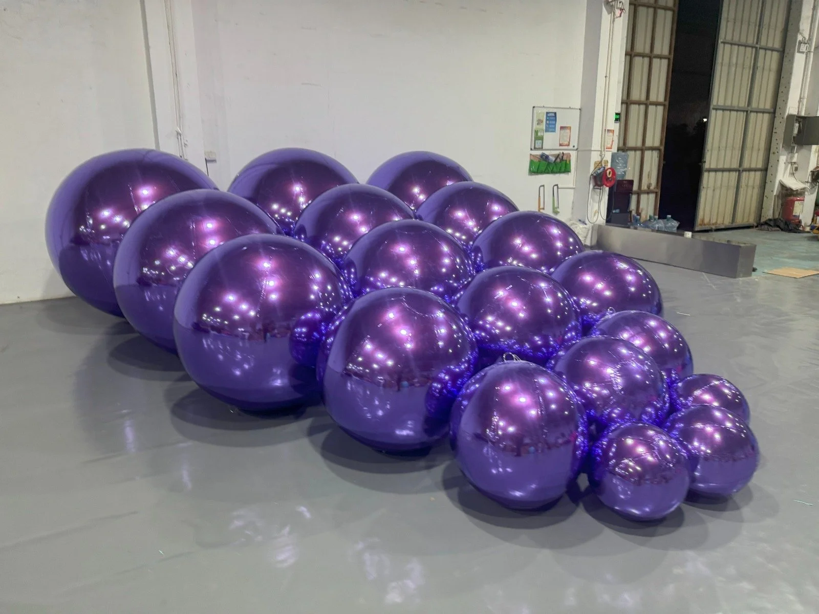 Inflatable Light Purple Mirror Balls