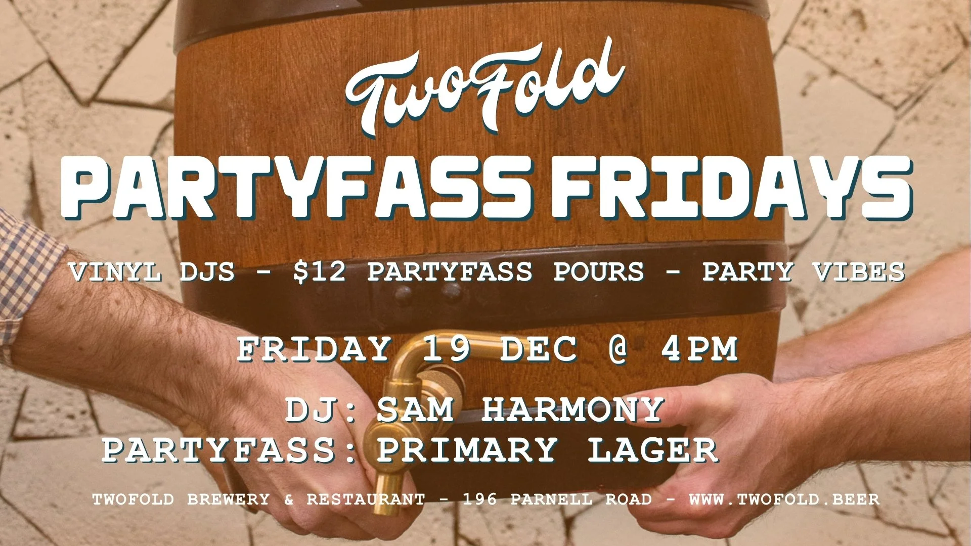 Partyfass Fridays with DJ Sam Harmony &amp; Primary lager