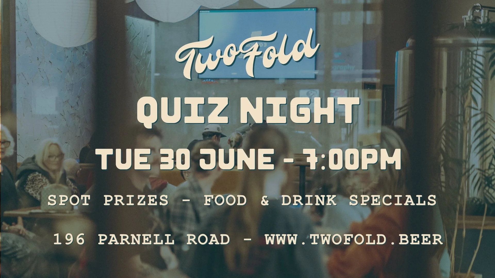 A crowd enjoying a quiz at Twofold