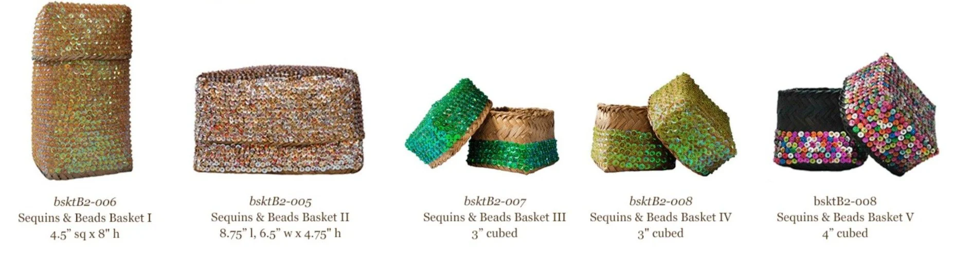 Sequins &amp; Beads Basket Offerings