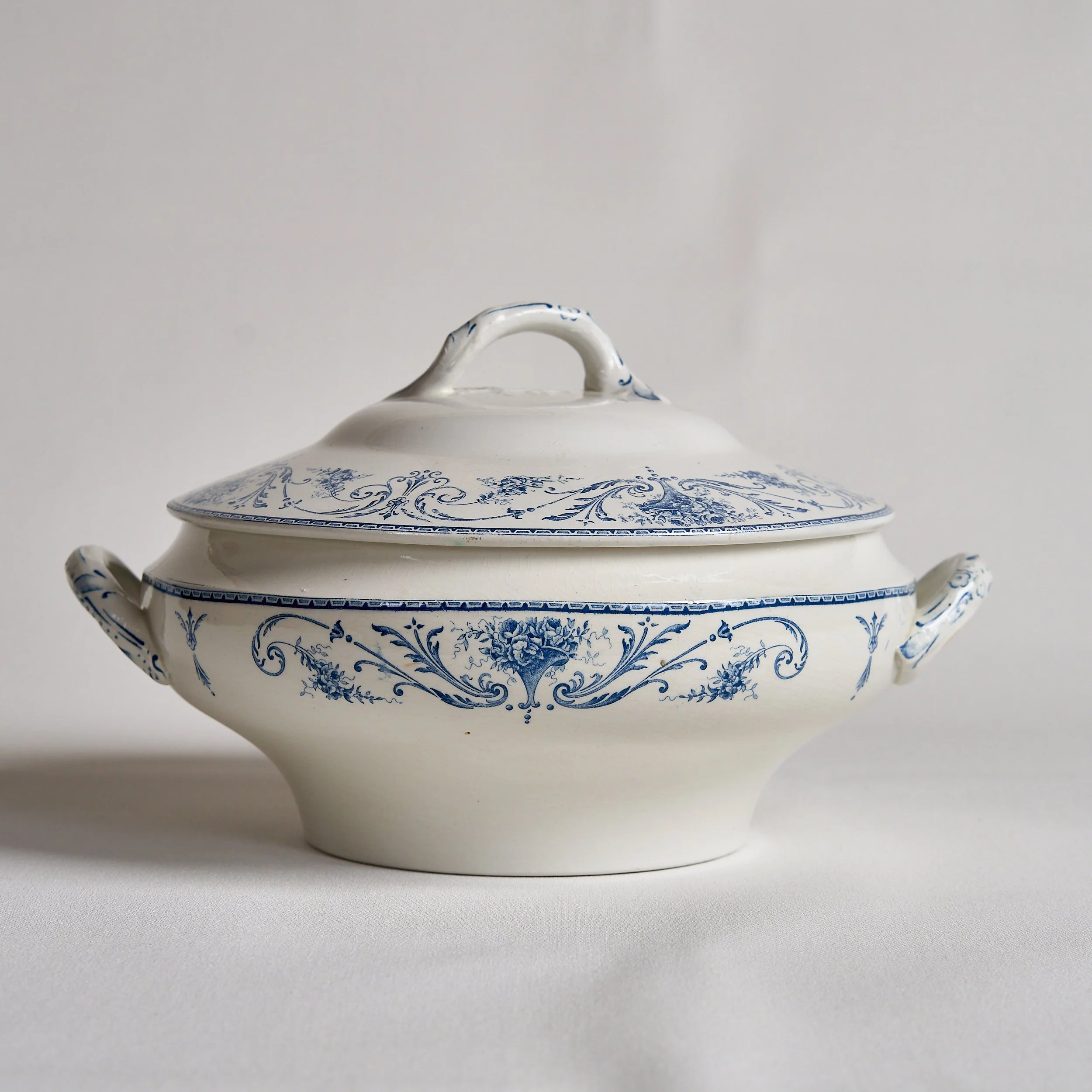 19th c. Belgian Transferware Serving Dish