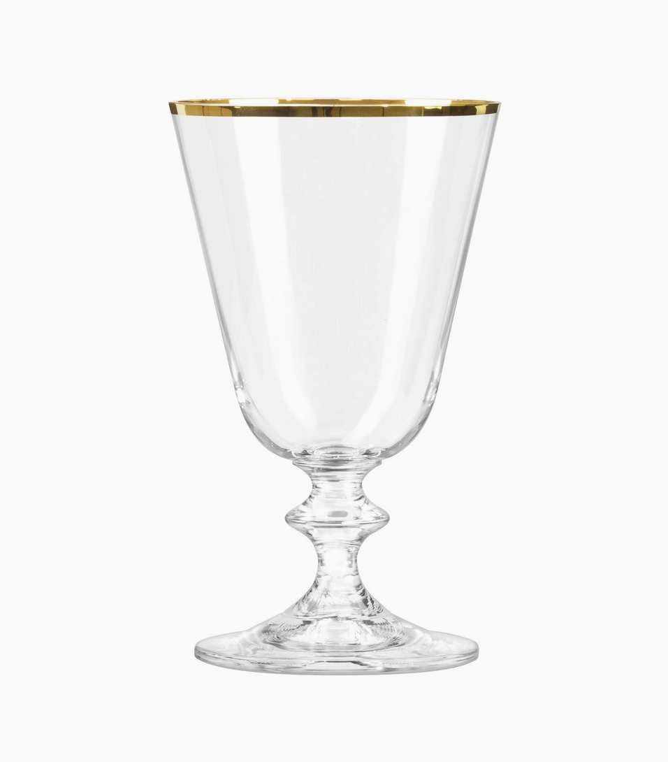 Bella Gold Rim Wine Glass