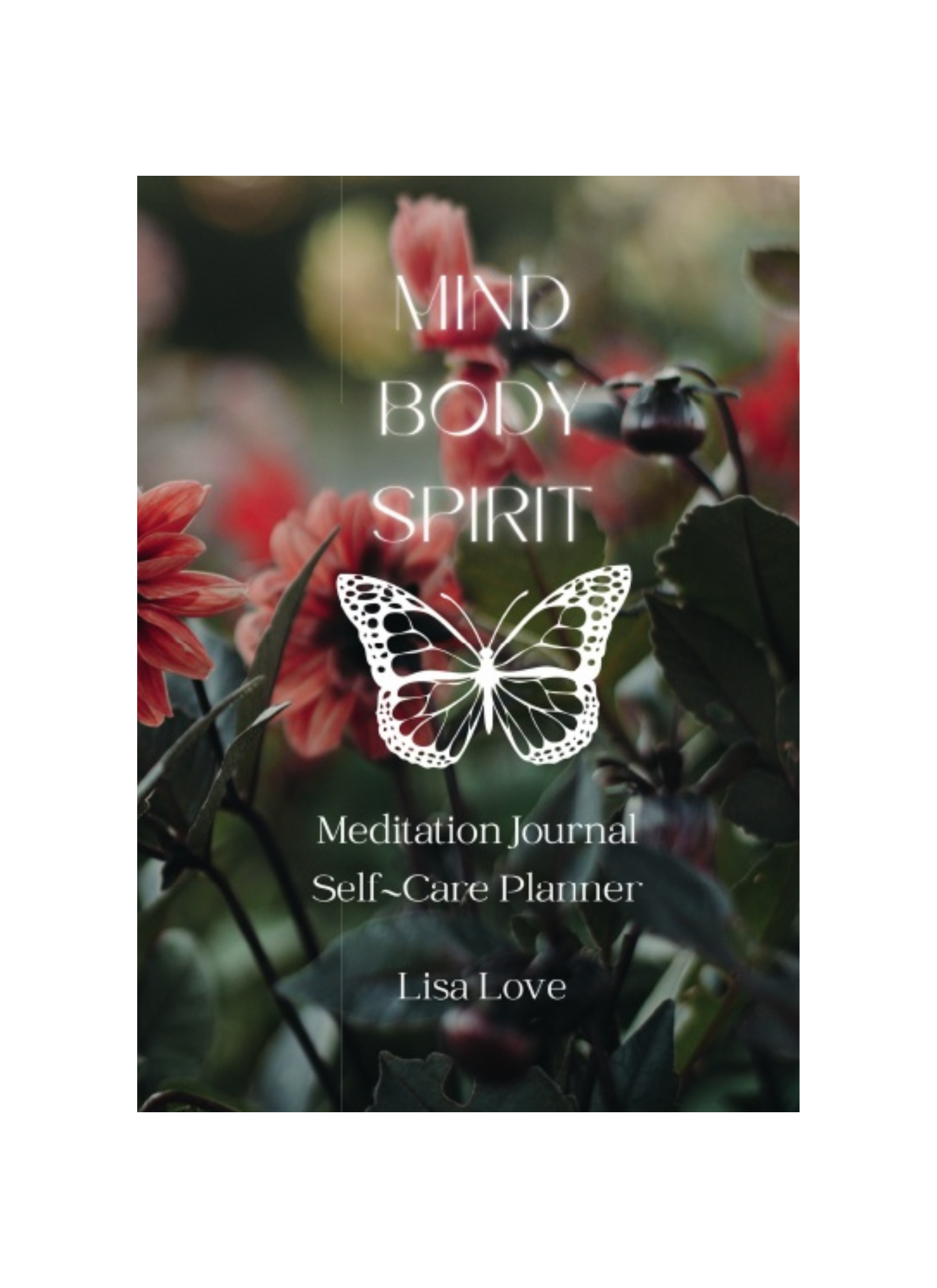 Mind body spirit meditation journal self care planner cover