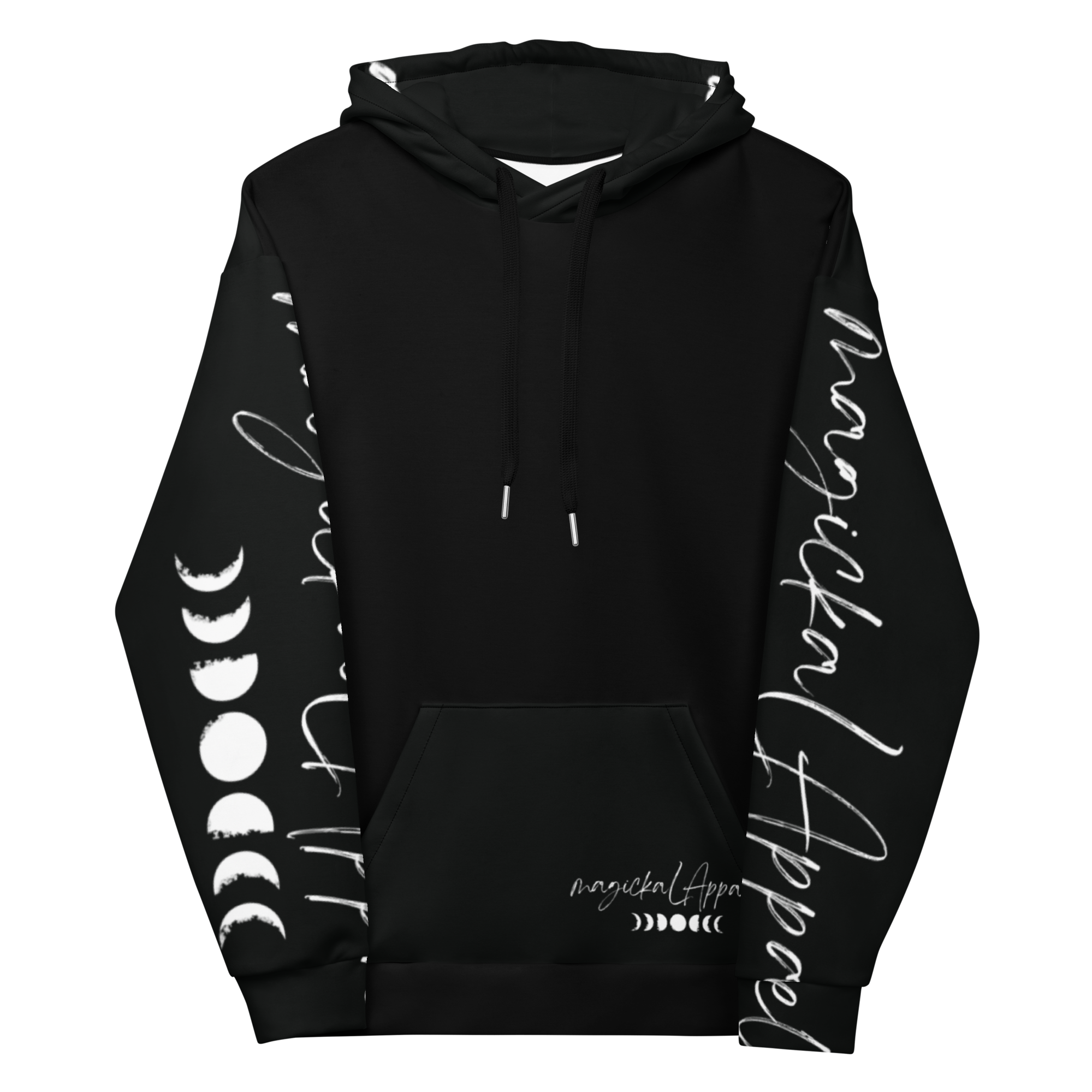 magickal-apparel-signature-hoodie-for-men-women-unisex-black-moon-phases-trending-essential hoodie-upscale-high end-affordable hoodies