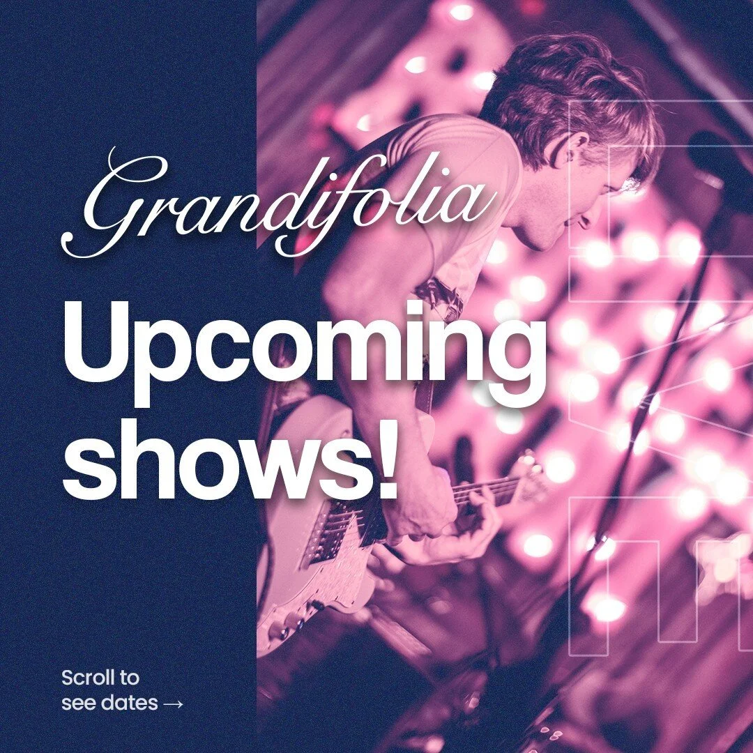 Swipe right for Grandifolia's April &amp; May show dates in Portland. Just good vibes and great rock. See you there! 

#PortlandMusic #LocalMusic #IndieRock #NewMusic #PortlandBands #PDXMusic #MusicStreaming #SupportLocalMusic #PNWMusic #IndependentM