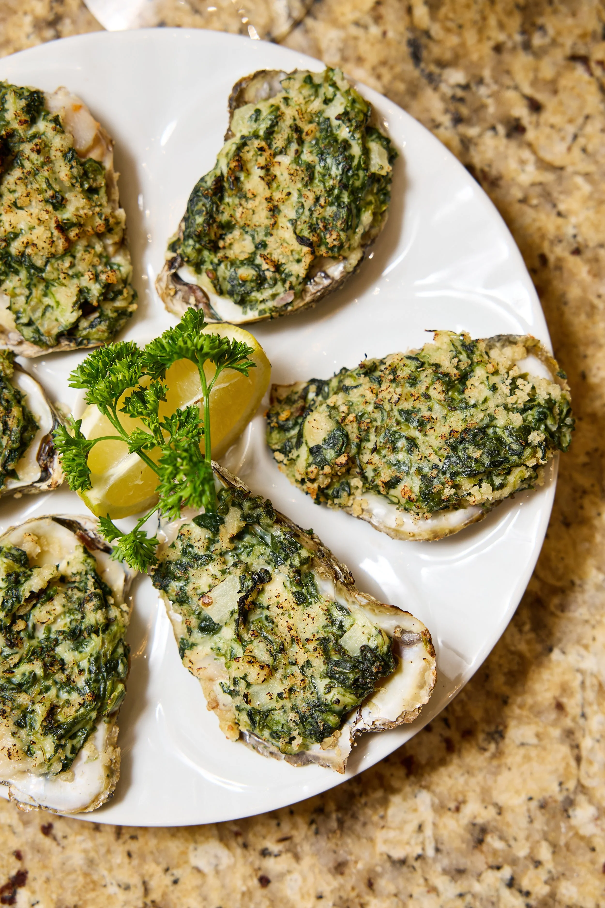 Oysters on the half shell