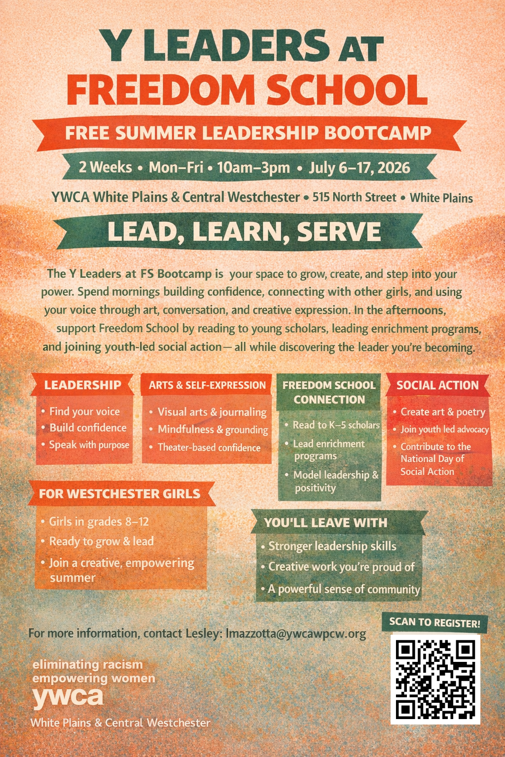 Y Leaders at Freedom School Summer Leadership Bootcamp