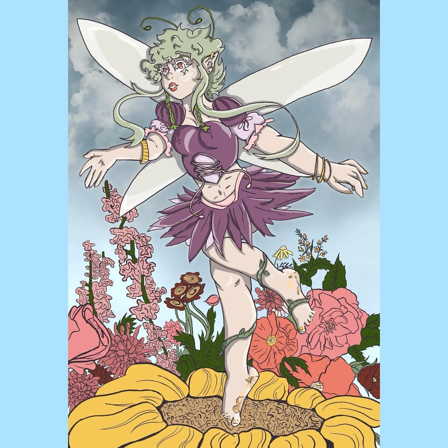 Another piece taking inspiration from some of my older works! 

.
.
.
#drawing #draw #traditionalart #artistsofinstagram #art #oc #digitalart #fairy #flowers #fantasy