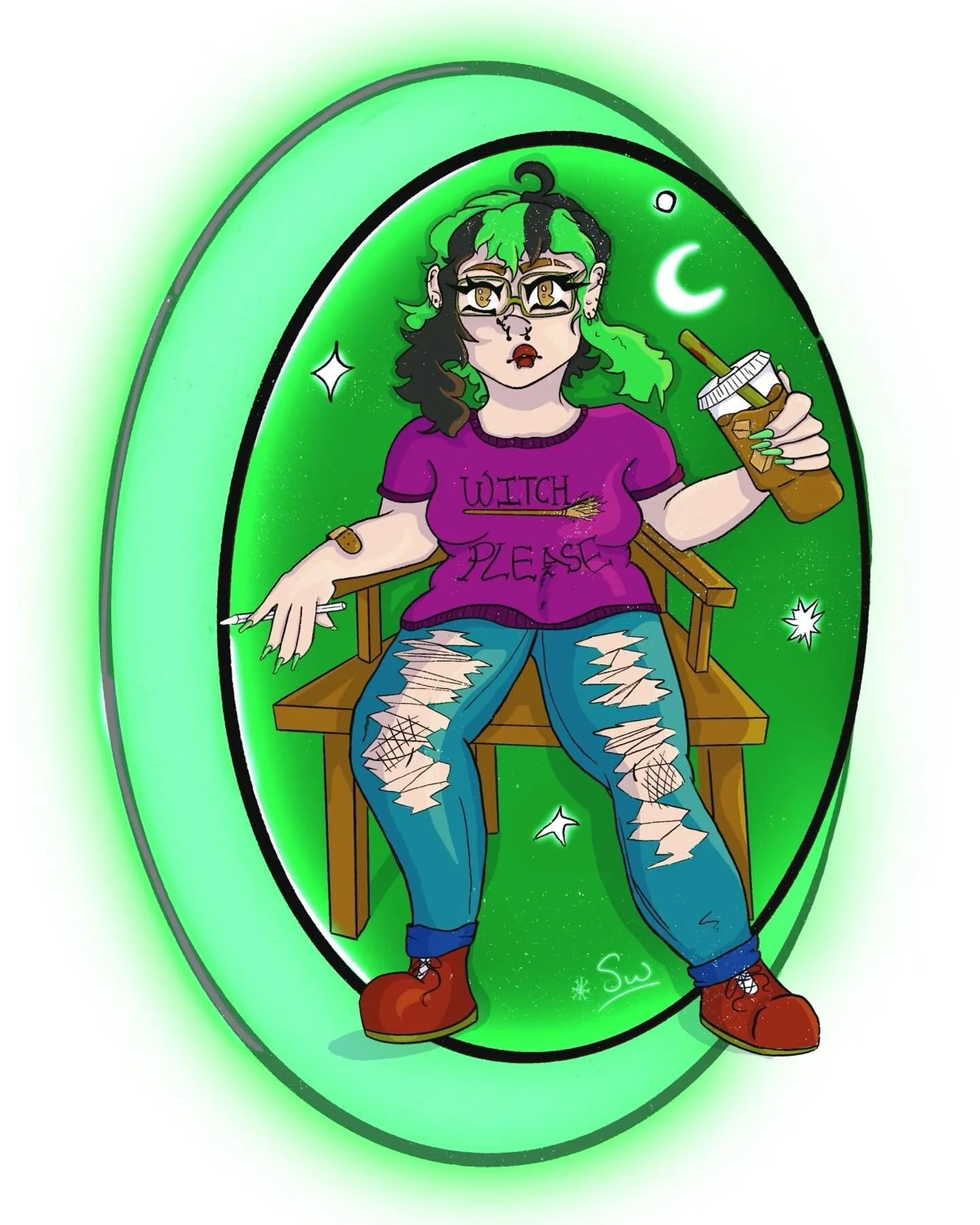 New profile picture! I don&rsquo;t really post myself so this is as close as you&rsquo;ll get :) 

.
.
.
#drawing #draw #traditionalart #artistsofinstagram #art #oc #digitalart #procreate #profile