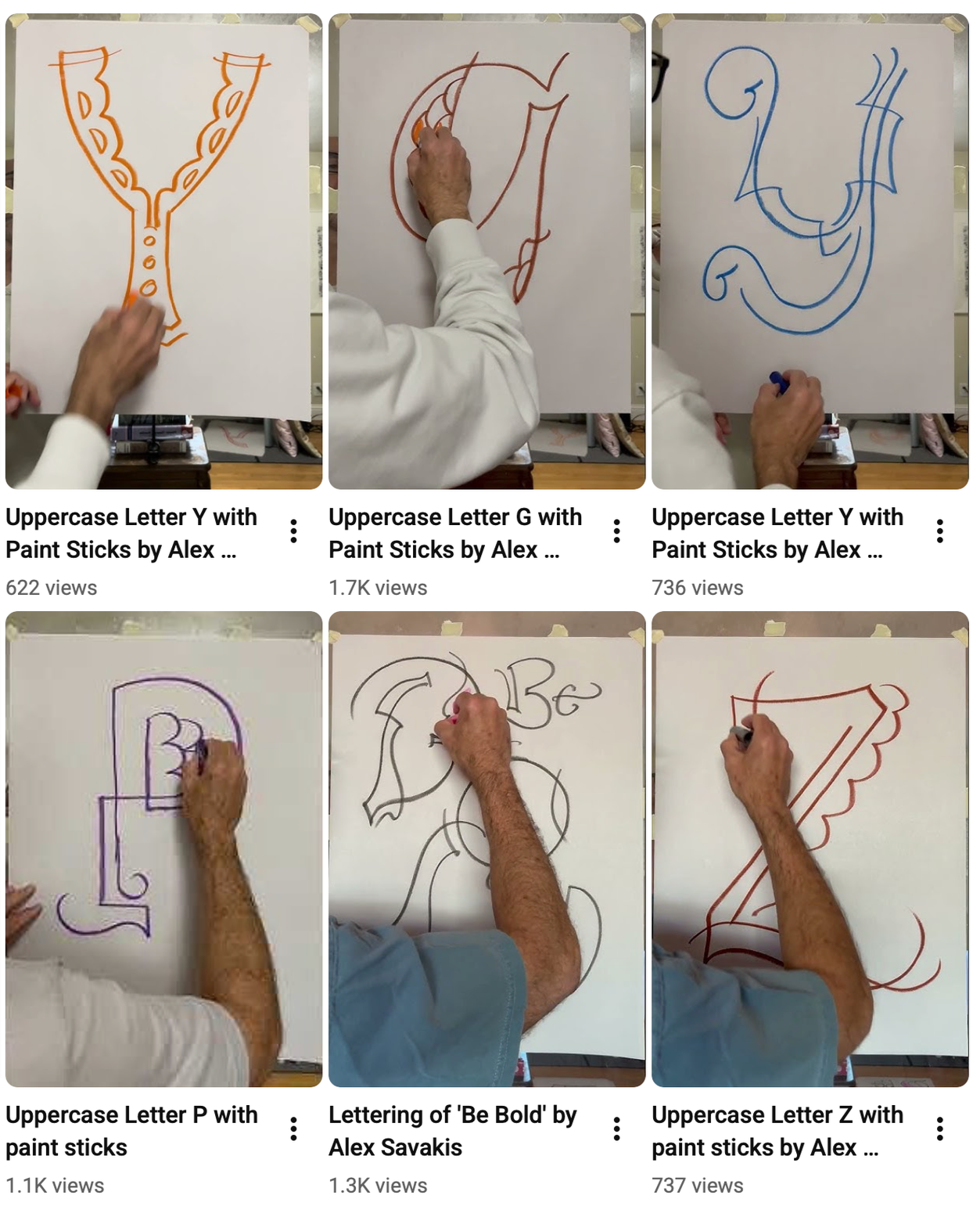 an array of screenshots of video clips