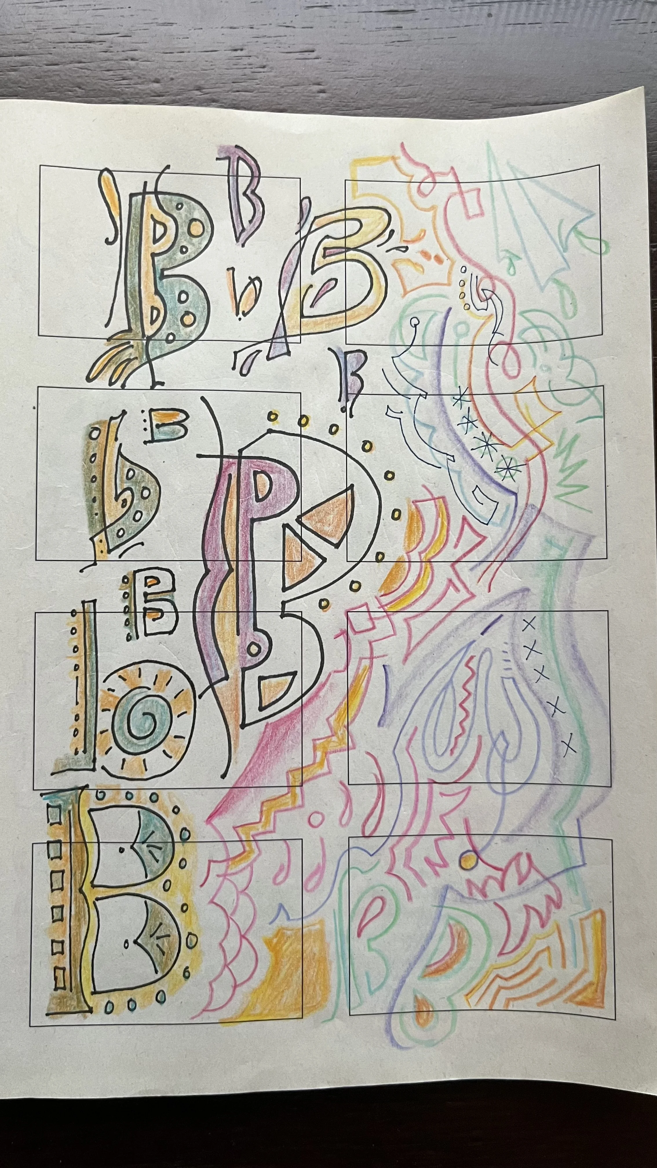 Swarm of the second letter in the alphabet