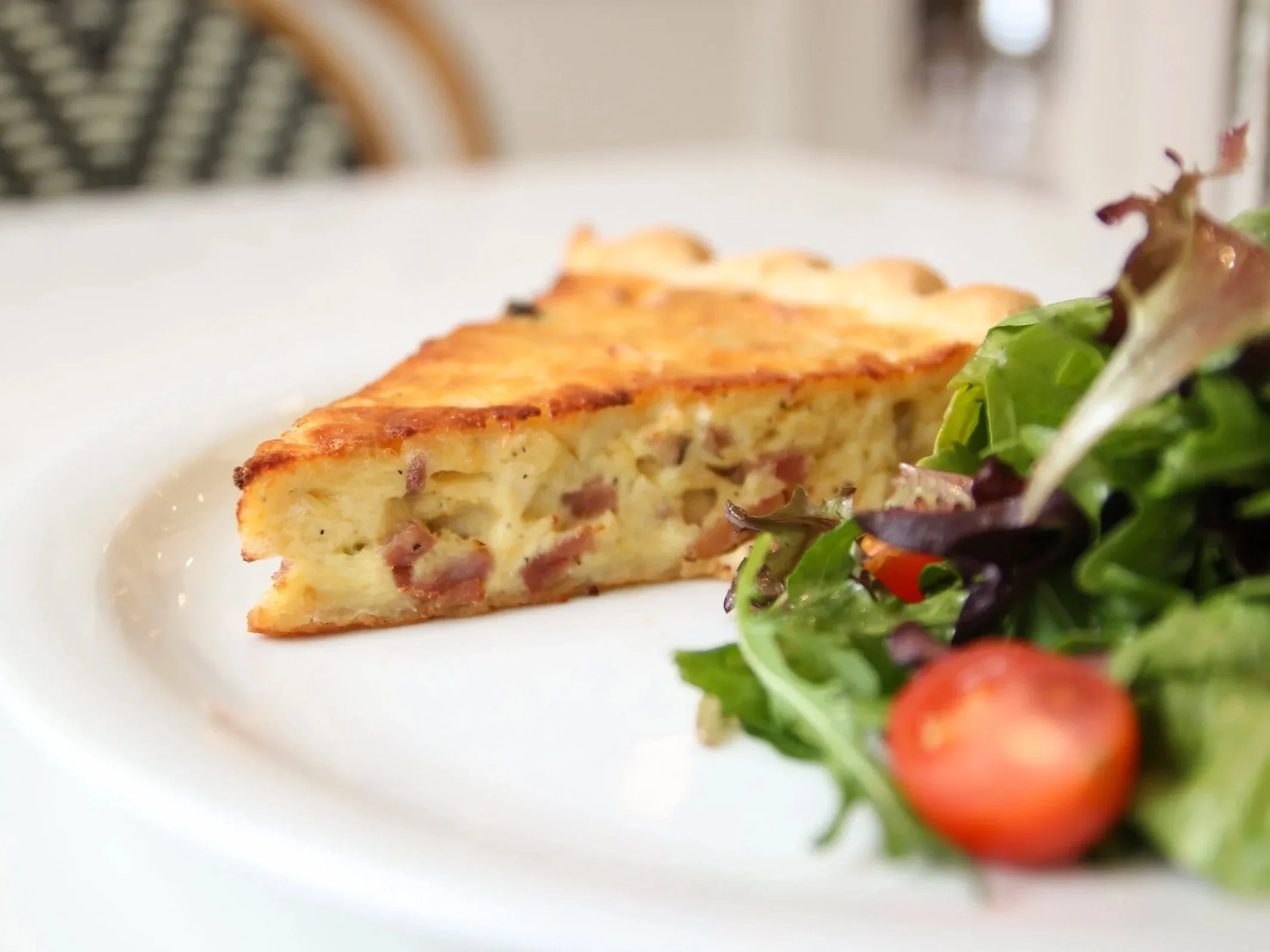 Quiche Lorraine at Lilac Montecito near Rosewood Miramar Beach