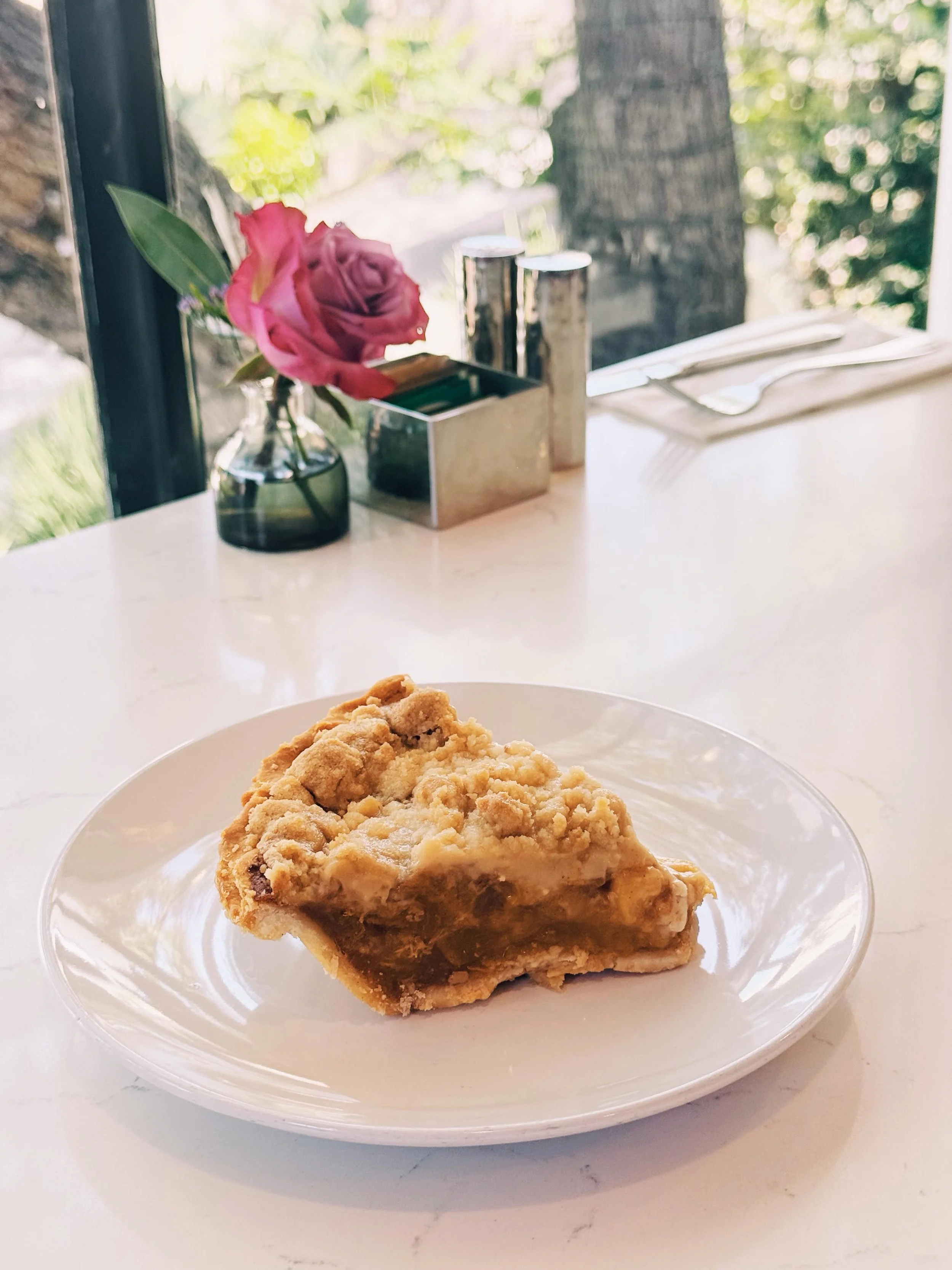 Peach Pie 🥧 ready for your long weekend. See you soon for a slice! Want to order a whole pie for your bbq? Call us now or head online to preorder for pick up.