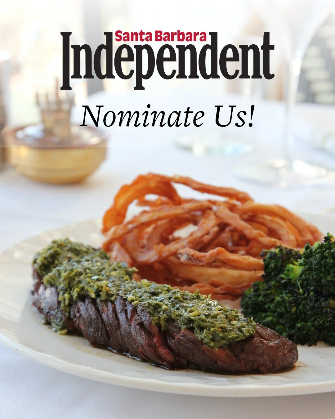 It's that time of year! The 'Best Of' @sbindependent nomination ballots are open. Love us for our gluten free offerings? Nominate us! You have until July 1st to get those votes in.