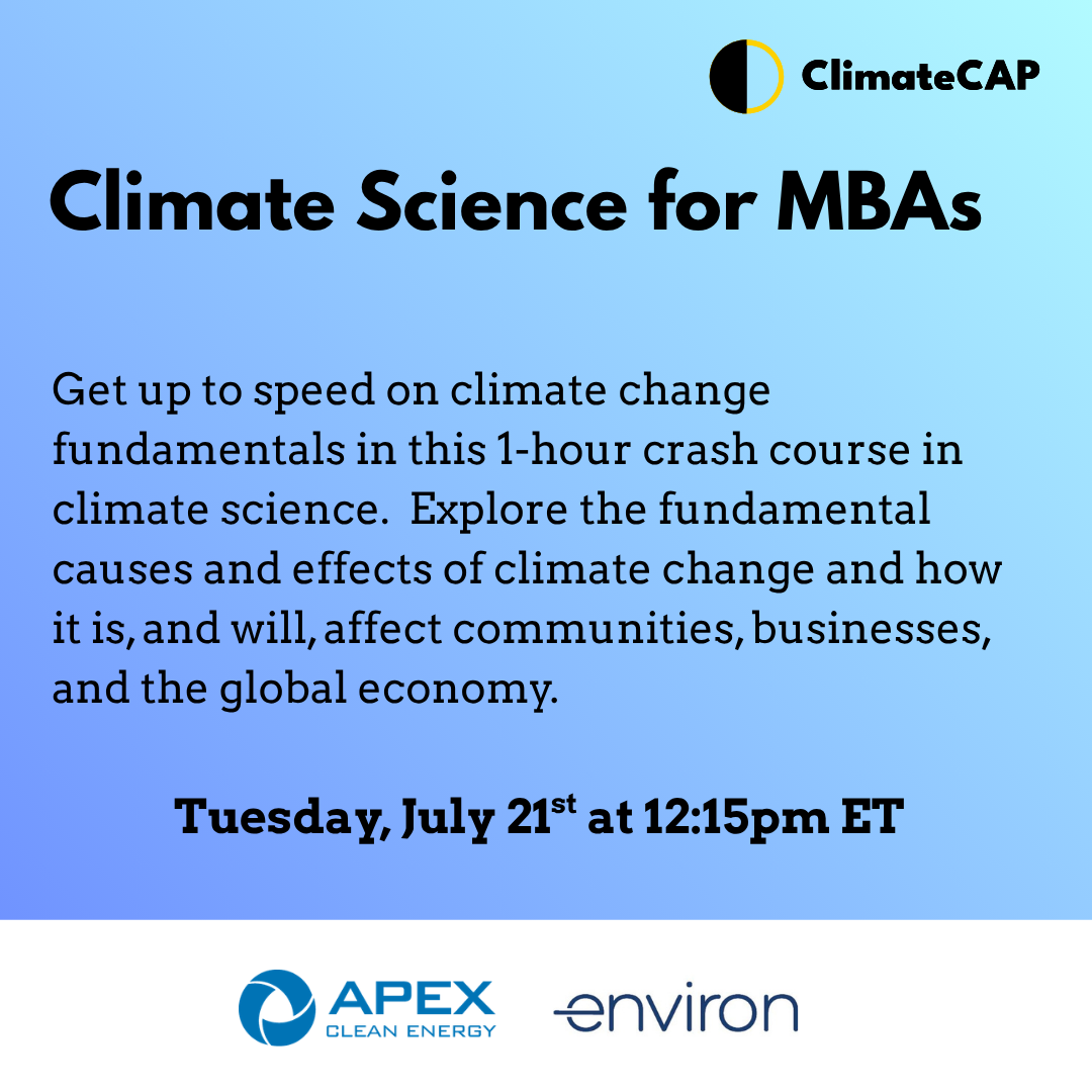 ClimateCATALYST: Climate Science for MBAs