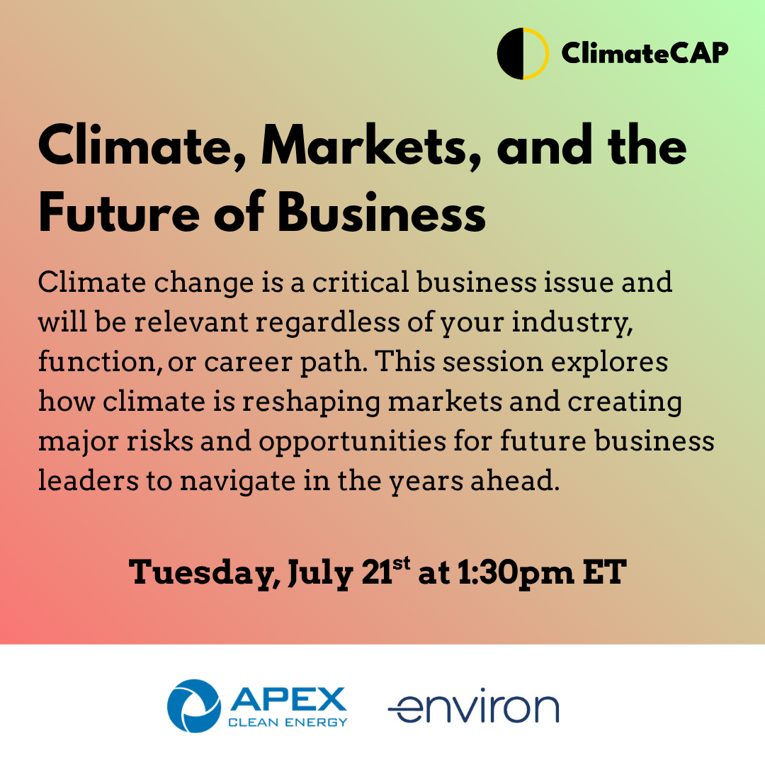 ClimateCATALYST: Climate, Markets, and the Future of Business