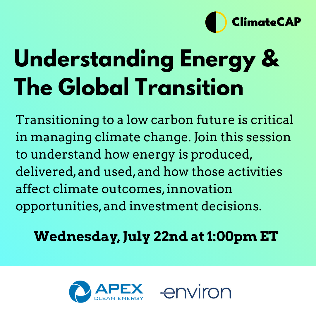 ClimateCATALYST: Understanding Energy &amp; the Global Transition