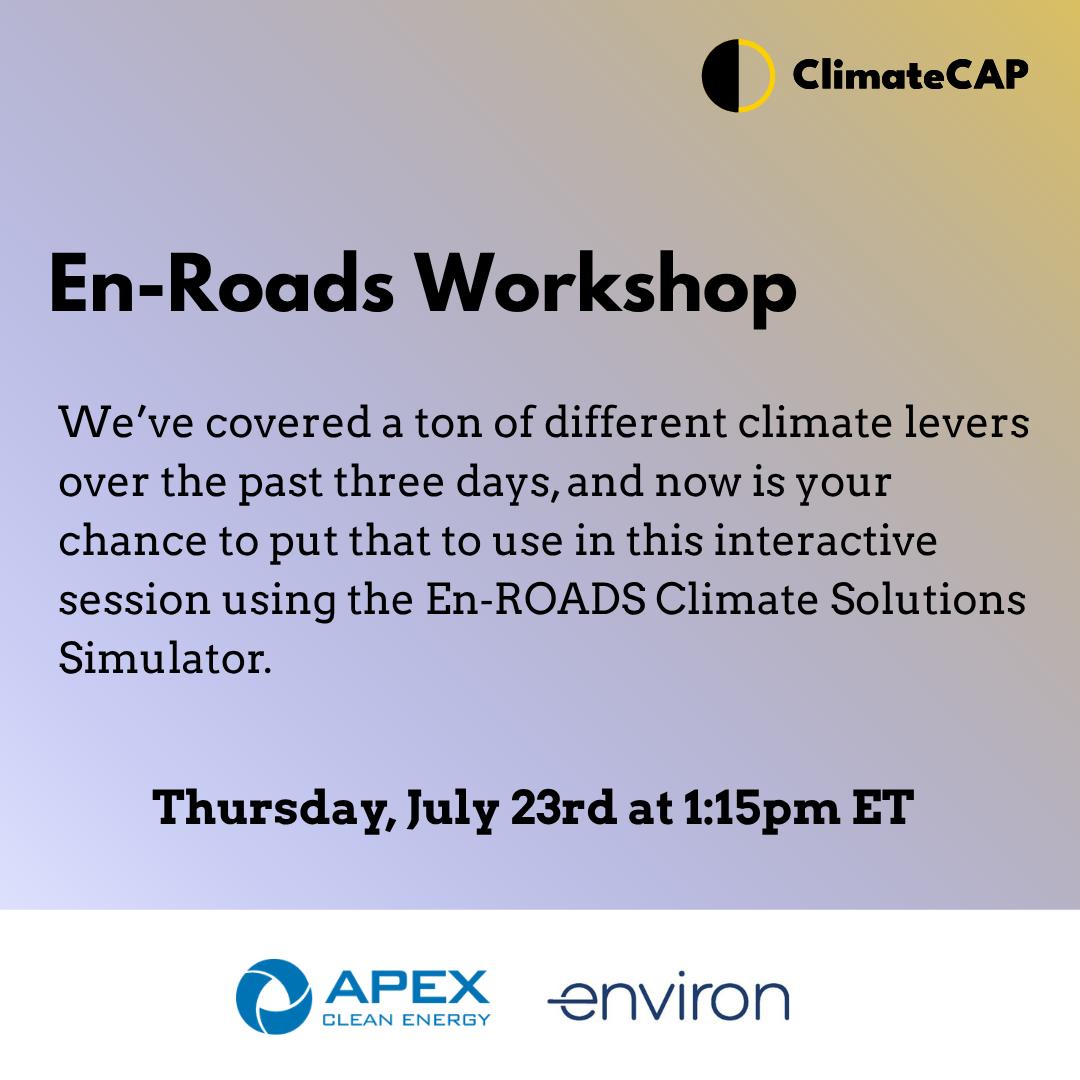 ClimateCATALYST: EnRoads Workshop