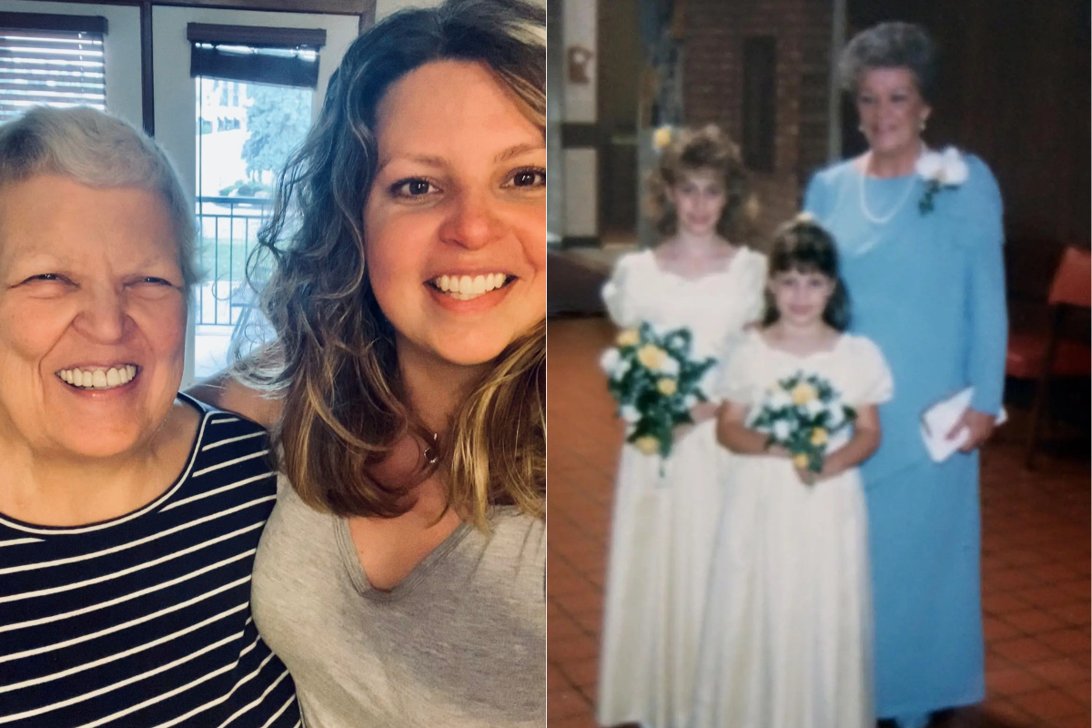Katy with her mom and grandma