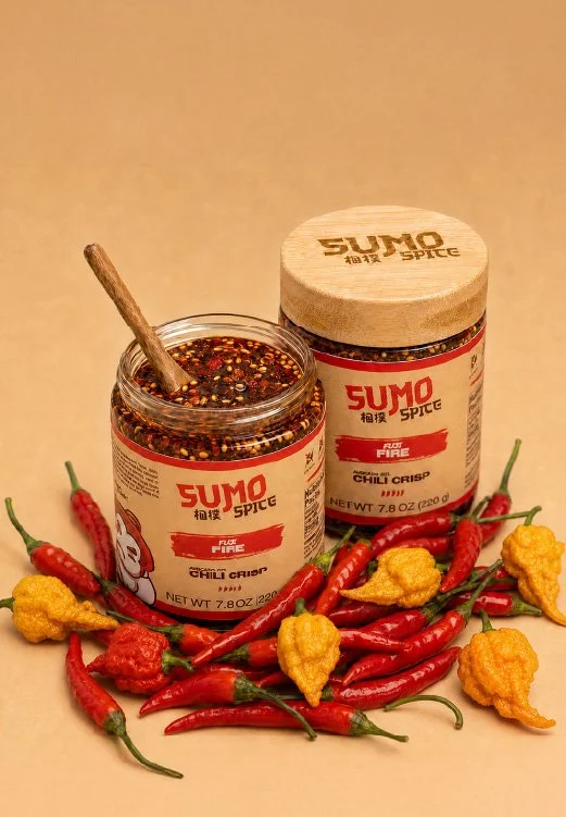 Fuji Fire healthy chili crisp with Carolina reaper