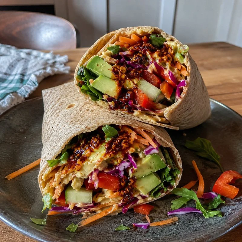 Healthy Veggie Wrap with Chili Crisp