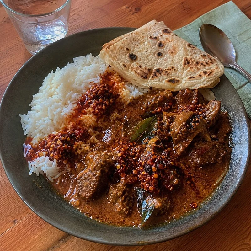 Sri Lankan Beef Curry with Chili Crisp