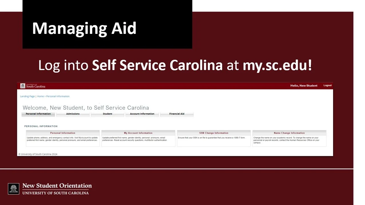 University of South Carolina Office of Student Financial Aid and Scholarships Slideshow | 2025