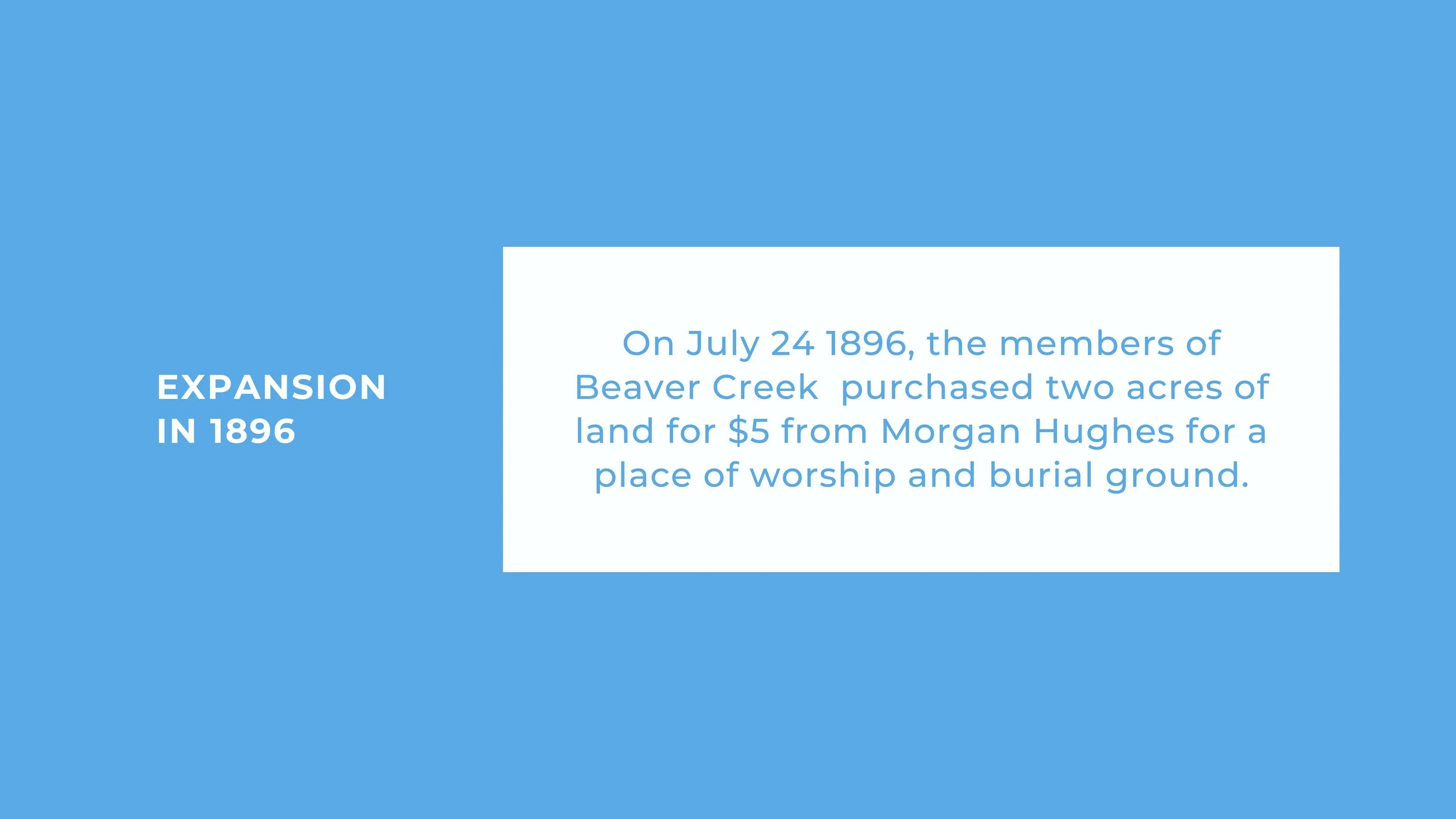 Beaver Creek Baptist Church History Presentation | May 2023