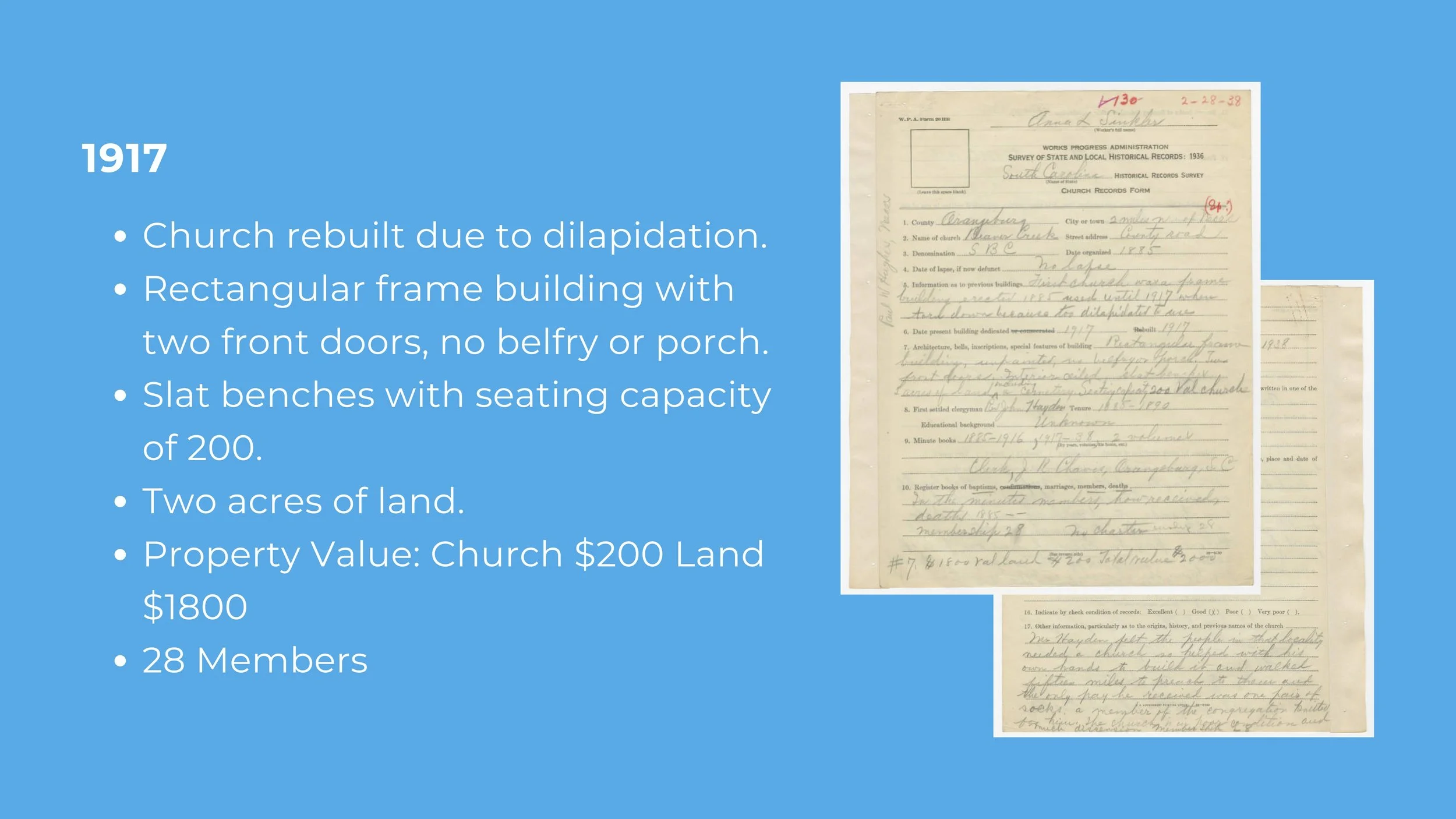 Beaver Creek Baptist Church History Presentation | May 2023