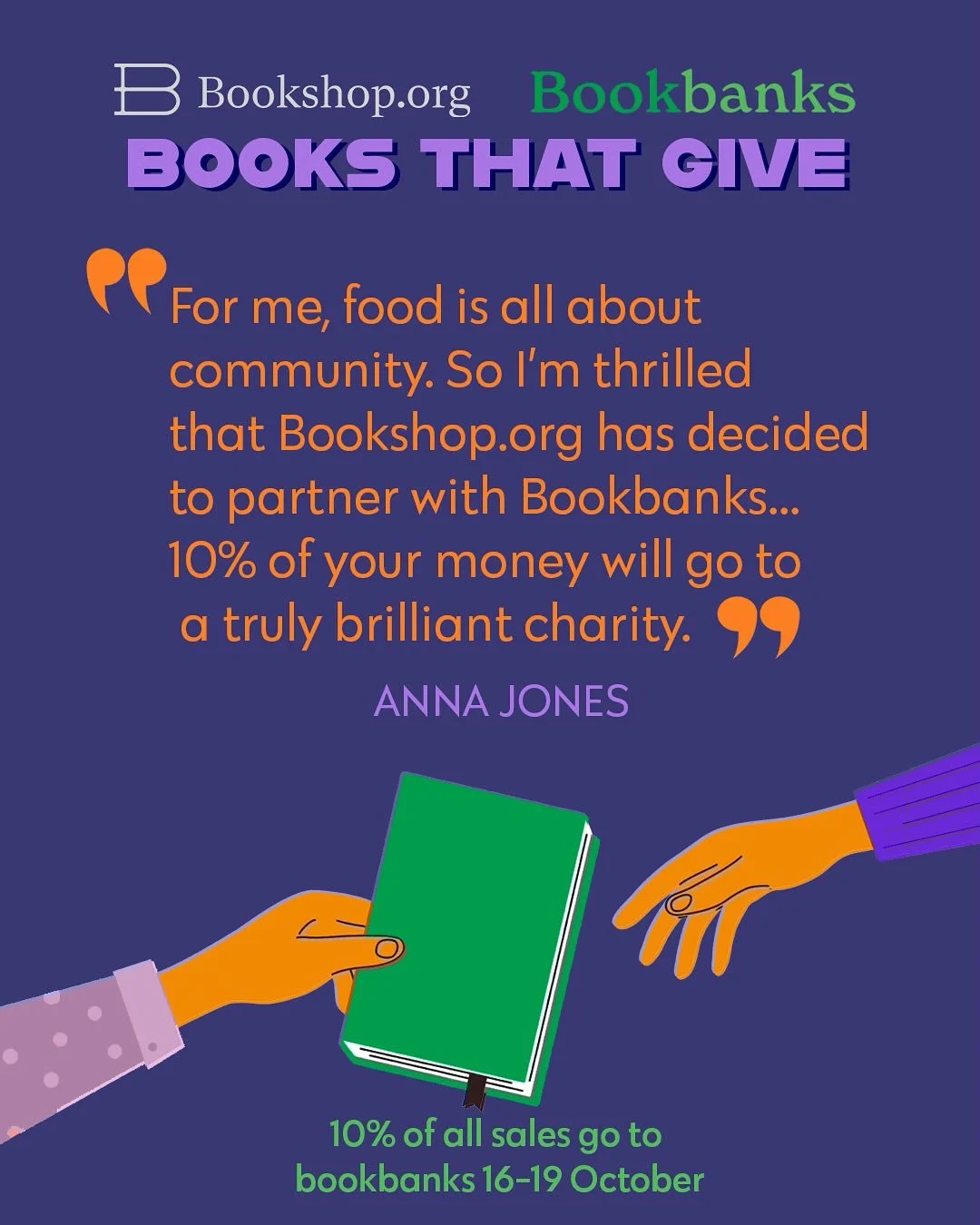 You never need an excuse to buy a book, but if you were looking for encouragement … This weekend @bookshop_org_uk - one of our very favourite places to shop - is donating 10% of every single book sale to Bookbanks!
.
We think it’s the pe
