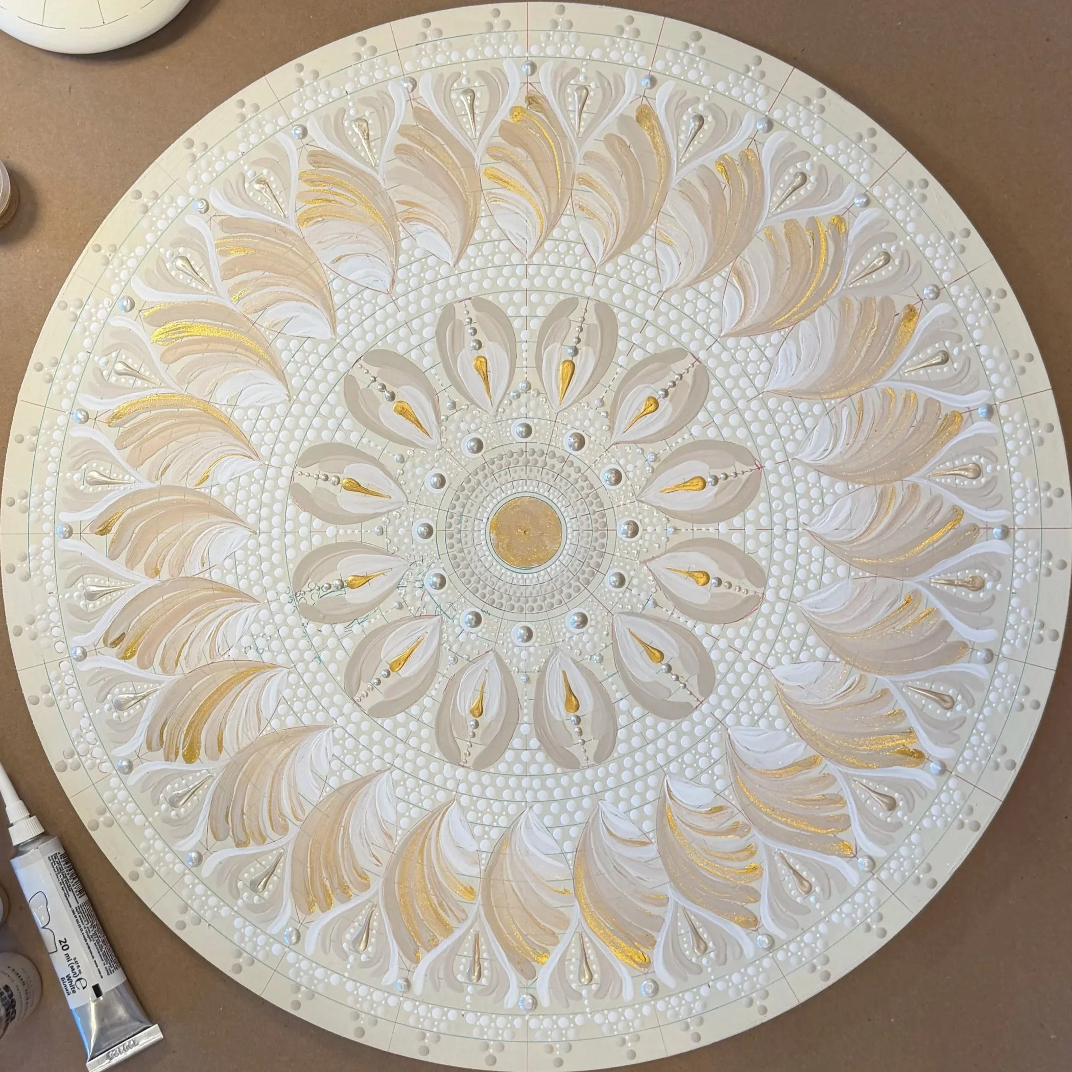 Student brushstroke mandala Level 4 - first ever