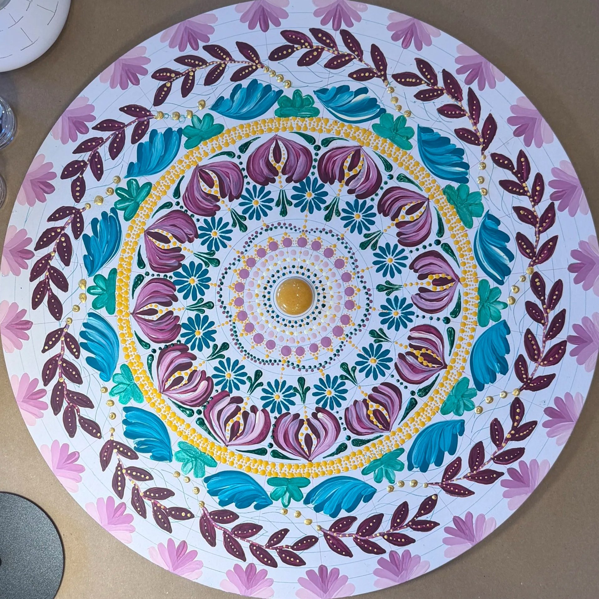 Student brushstroke mandala Level 4 - first ever