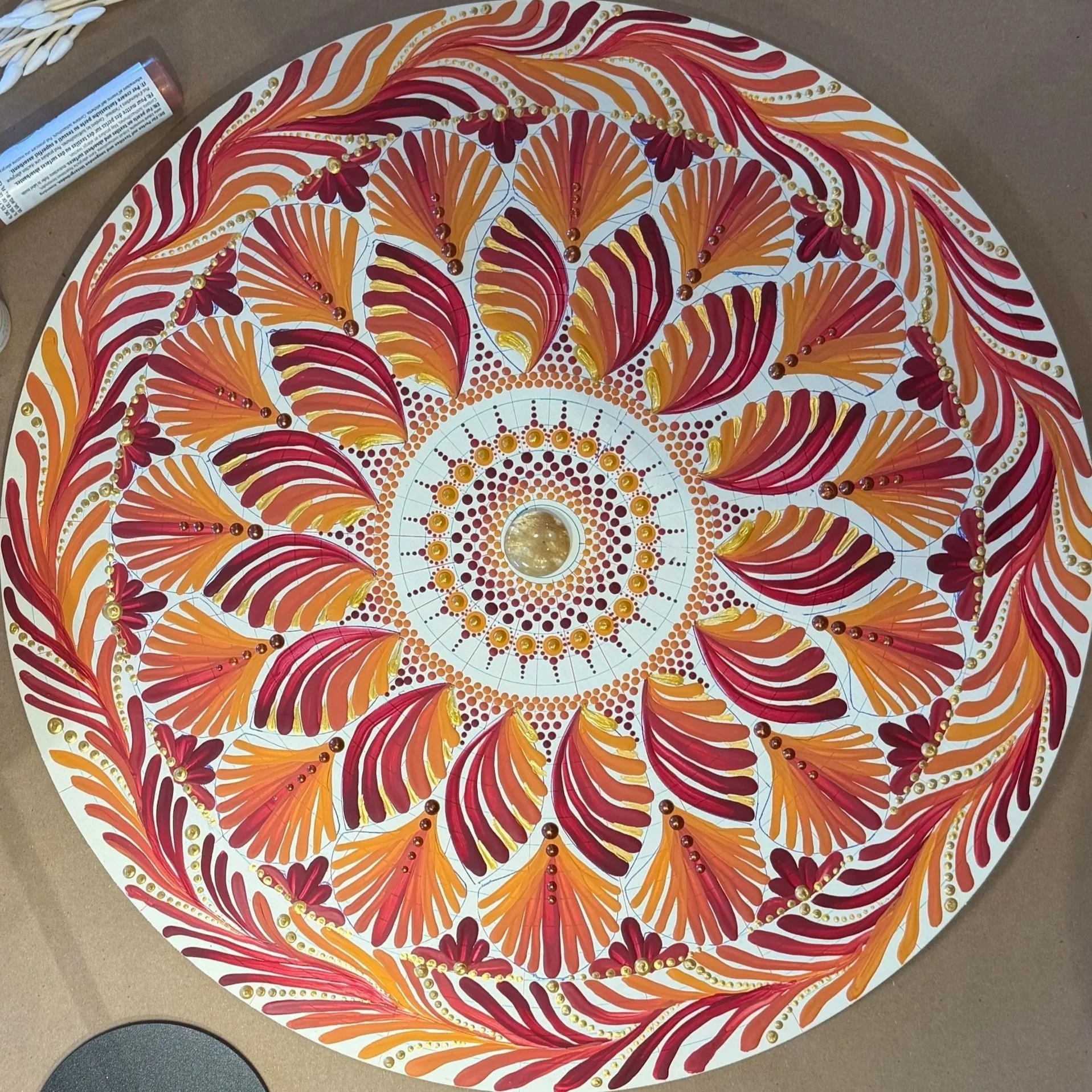 Student brushstroke mandala Level 4 - first ever